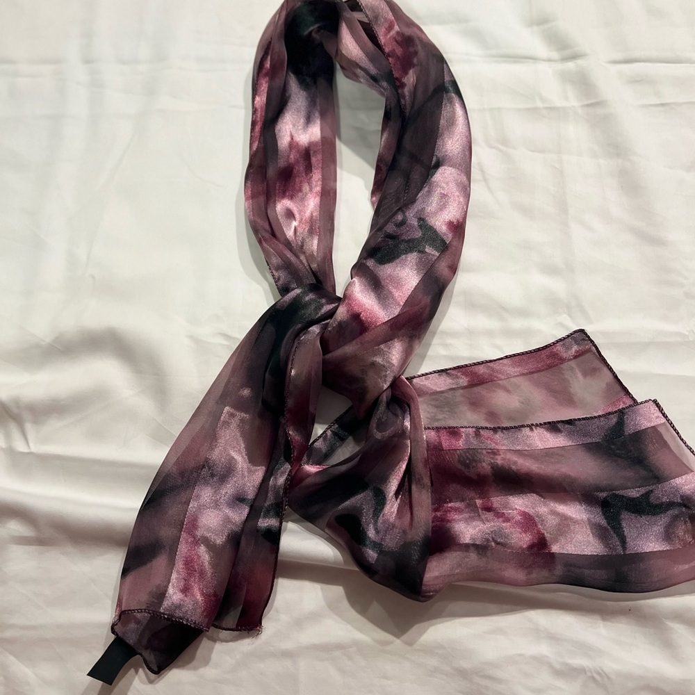 Elegant Pink and Black Women's Scarf